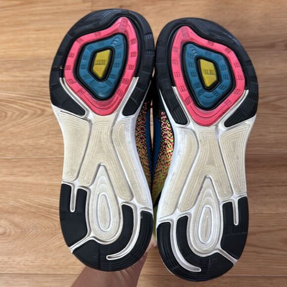 NIKE Big Kids LunarGlide Sneakers 6.5Y 8.5W Blue Black Pink Athleisure Running - Picture 8 of 9